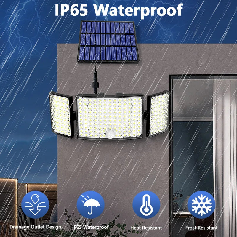 Solar Wall LED Lamps Home Bright Garden Light Outdoor Lighting Zpaxo