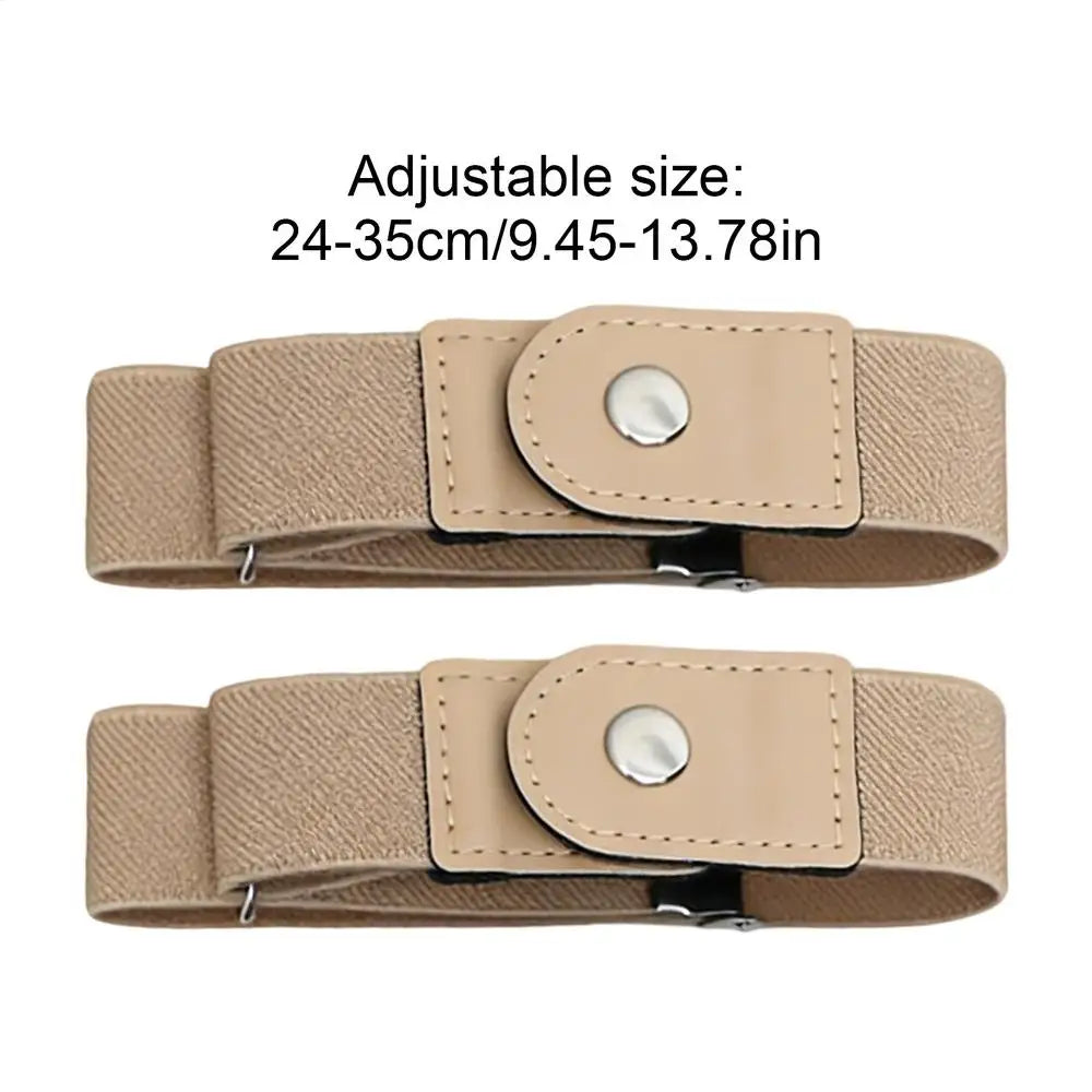 No Buckle Belt Adjustable Elastic Waist Band Invisible Belt Buckle-Free Belts for Women Men Jean Pants No Buckle Waist Belt Zpaxo cream colored