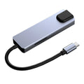6-in-1 Type-C Hub Multifunctional Type-C Converter Av100M RJ45 HD USB3.0 PD Ports SD TF Card Slots Zpaxo Default Title