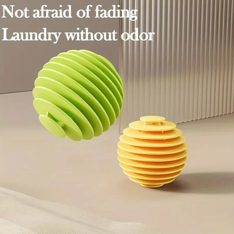 6pcs Reusable Anti-Tangle Laundry Balls - Magic Wrinkle Remover, Static Reducer, Fabric Softener - No Electricity Needed Zpaxo