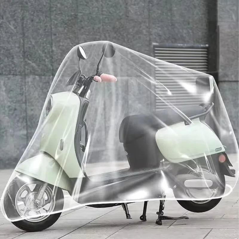 Durable Transparent PVC Bicycle Cover Waterproof Easy Install Road