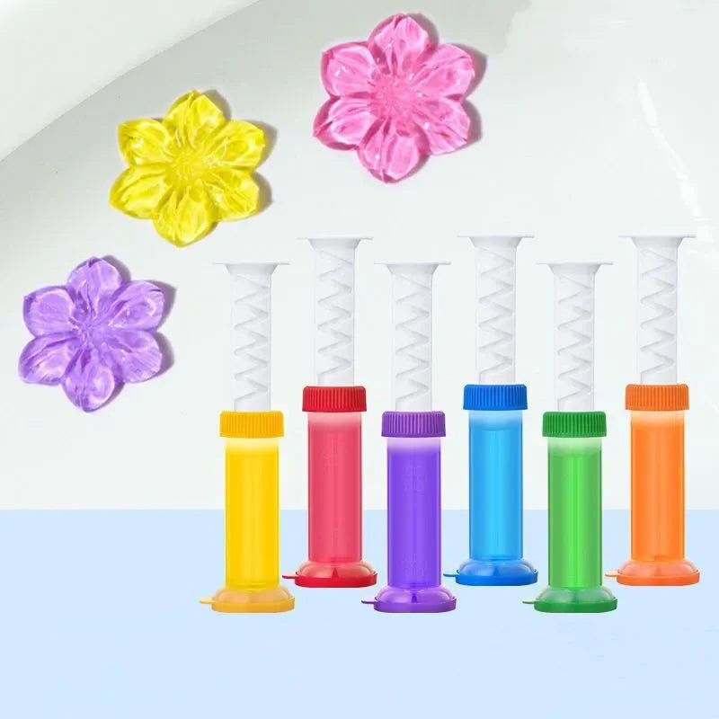 3 Toilet Cleaner Gel Flower Efficient Aromatic Deodorant Disinfection Zpaxo 6pcs