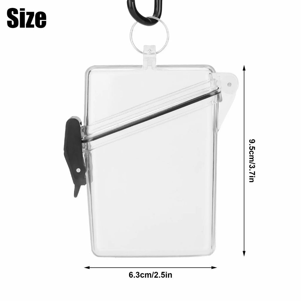 Waterproof Clear Badge Case ID&Credit Card Cash Holder Transparent