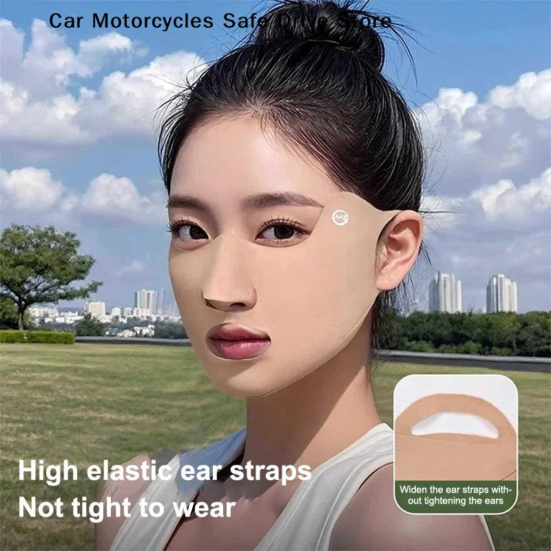 Cooling Mask Women Ice Silk Driving Summer Face Cover Lightweight