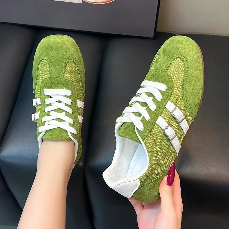 2026 Fashion Lace Up Women's Sneakers Comfortable Soft Non-slip Flat Zpaxo