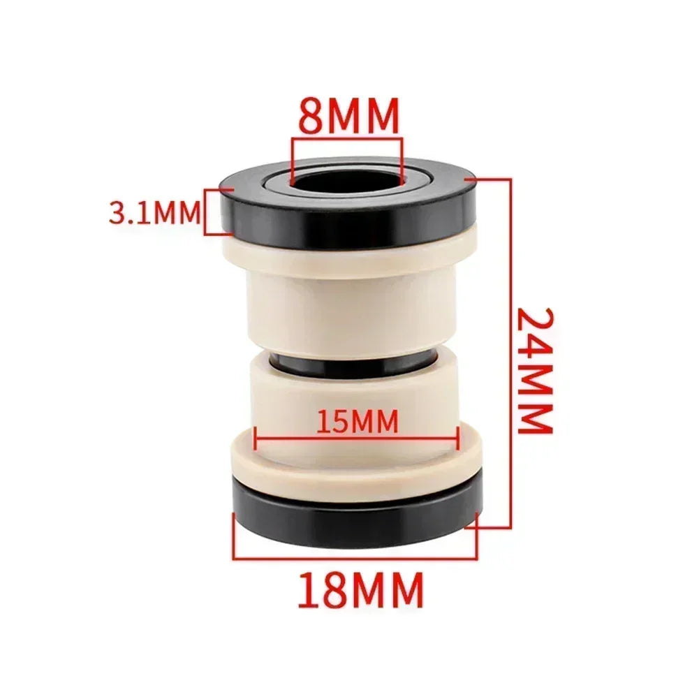 MTB Rear Shock DU Bushing Sleeve – ID 8mm OD 12mm, 22–68mm