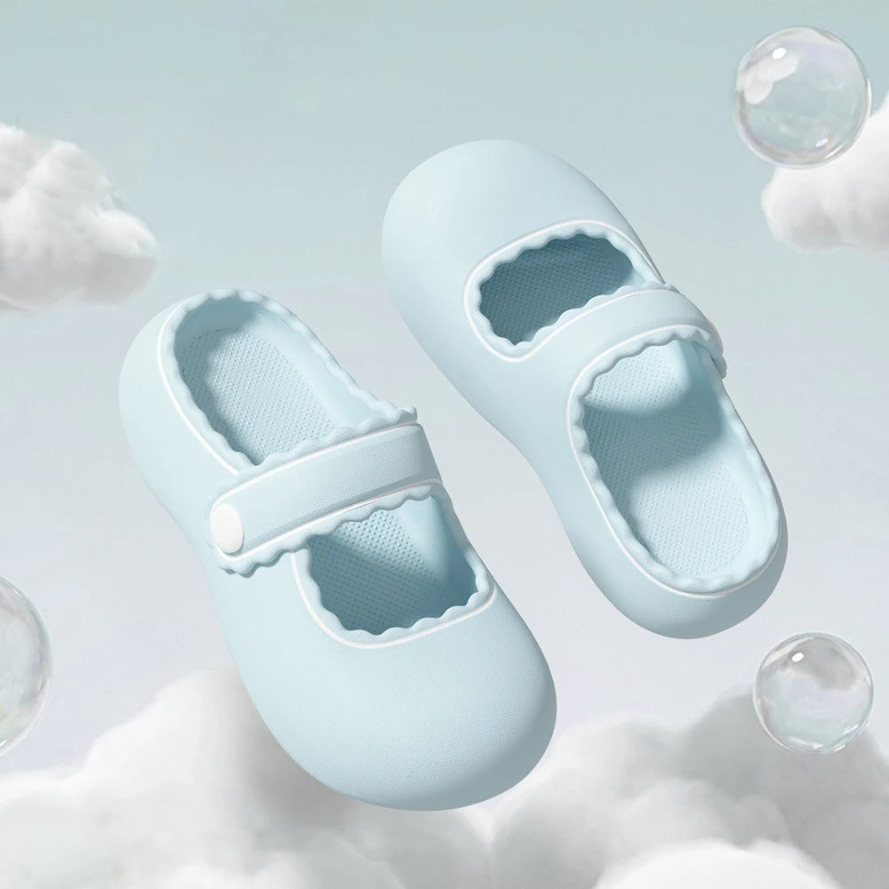Women Mary Jane EVA Slippers Thick Sole Non Slip Summer Shoes Cute