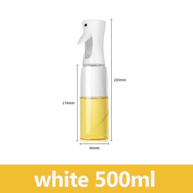 200/300/500ML Oil Spray Bottle Fitness Barbecue Spray Oil Dispenser Kitchen Oil Spray Bottle Cooking Olive Oil Sprayer Zpaxo 500ml white