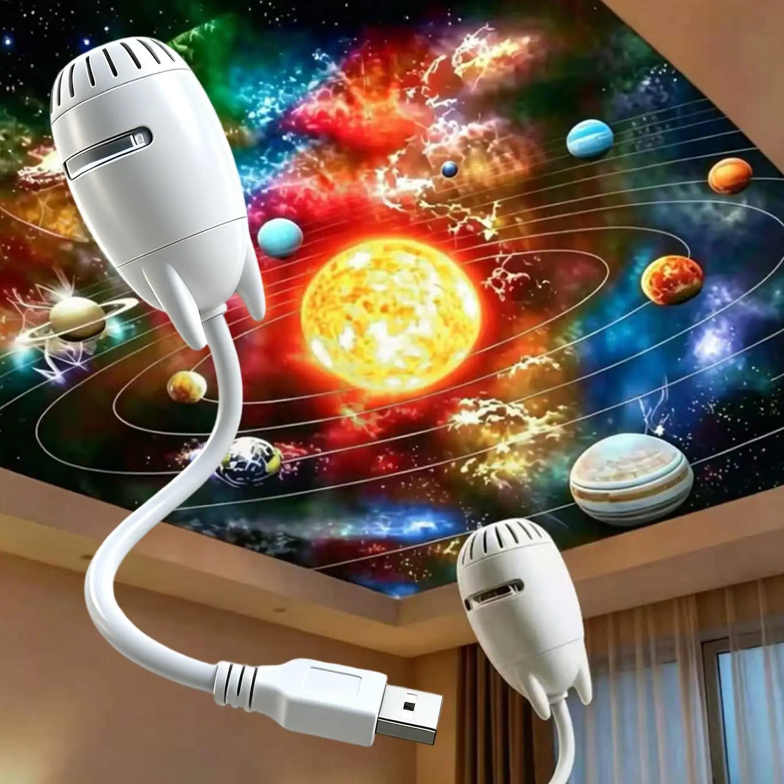 Galaxy Projector Night Light USB Plug Lighting Dimmable Nursery Lamp
