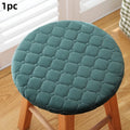 Thickened Seat Cover Pad, Round Sofa Cushion, Round stool cushion,Four seasons general purpose plus cotton,Roundchair covers Zpaxo green