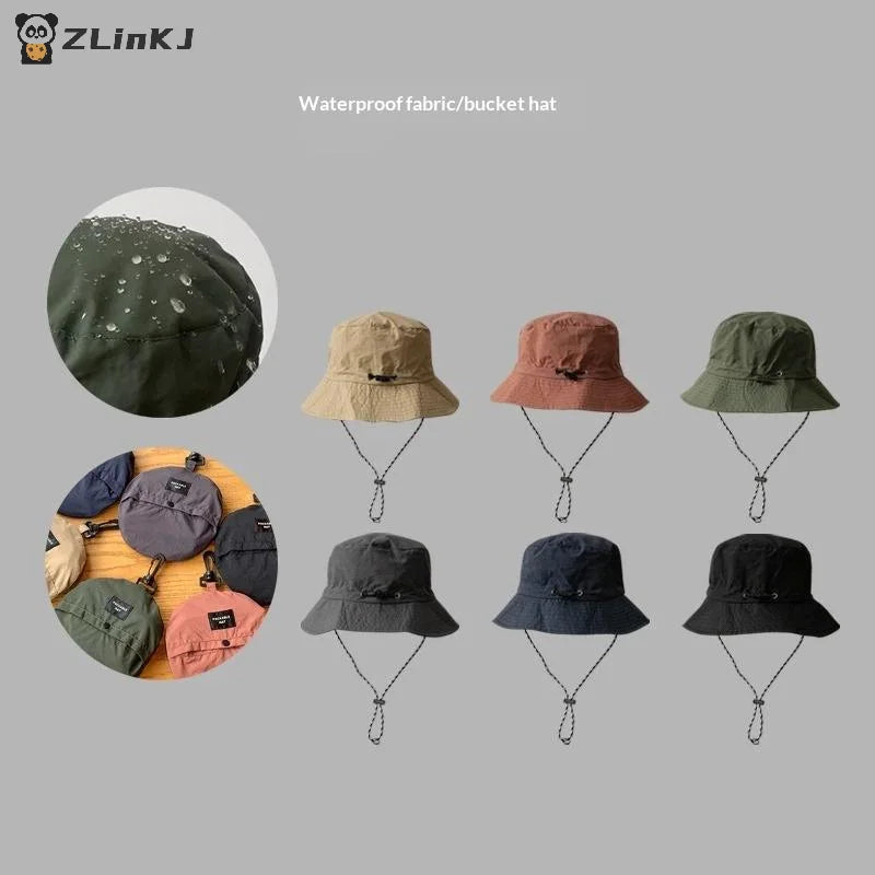 ▶1Pcs Summer Sun Protection Waterproof Fisherman Hat Bucket Camping Hiking Mountaineering Cap Foldable Storage Bag Zpaxo