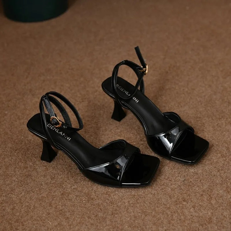 Summer 2025 New Brand Women's Shoes Women Design Sexy High Heels Elegant Shallow Mouth Bride Shoes Mujer Zapatos Luxury Shoes Zpaxo black 35