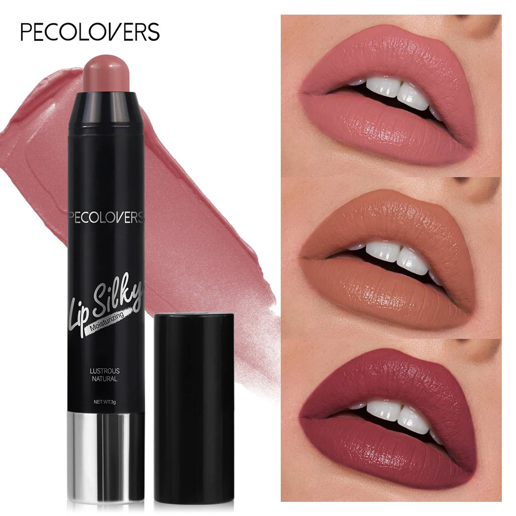 Crayon Lipstick Moisturizing Finish Lip Gloss Pen Liner Long Lasting