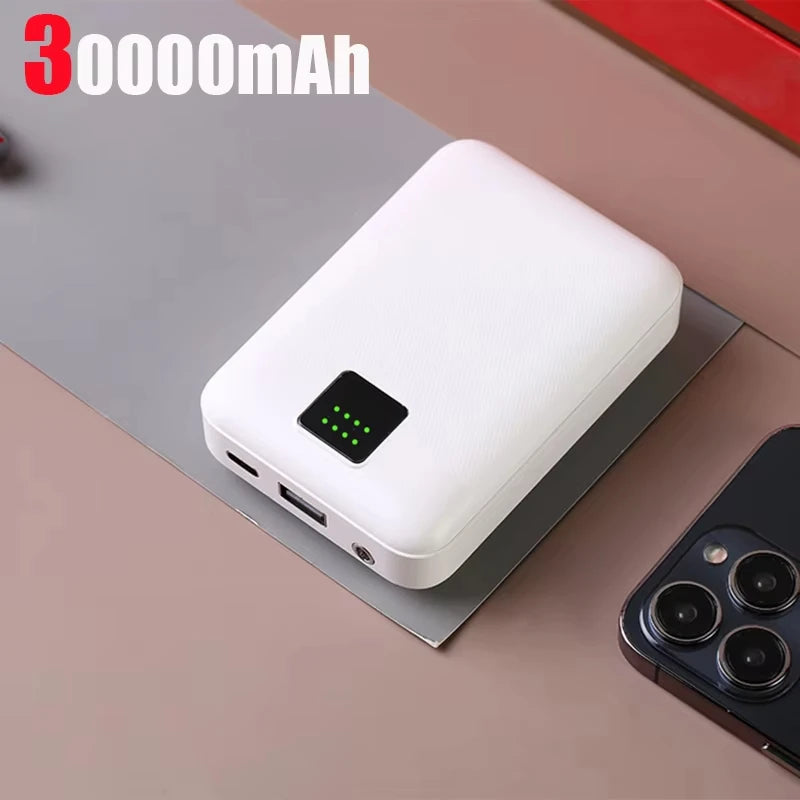 50000mAh PowerBank for Heating Vest Jacket Gloves Heated Auxiliary Battery DC7.4V Portable Powerbank Electric Heating Equipment Zpaxo White 30000mAh 30001mAh-50000mAh
