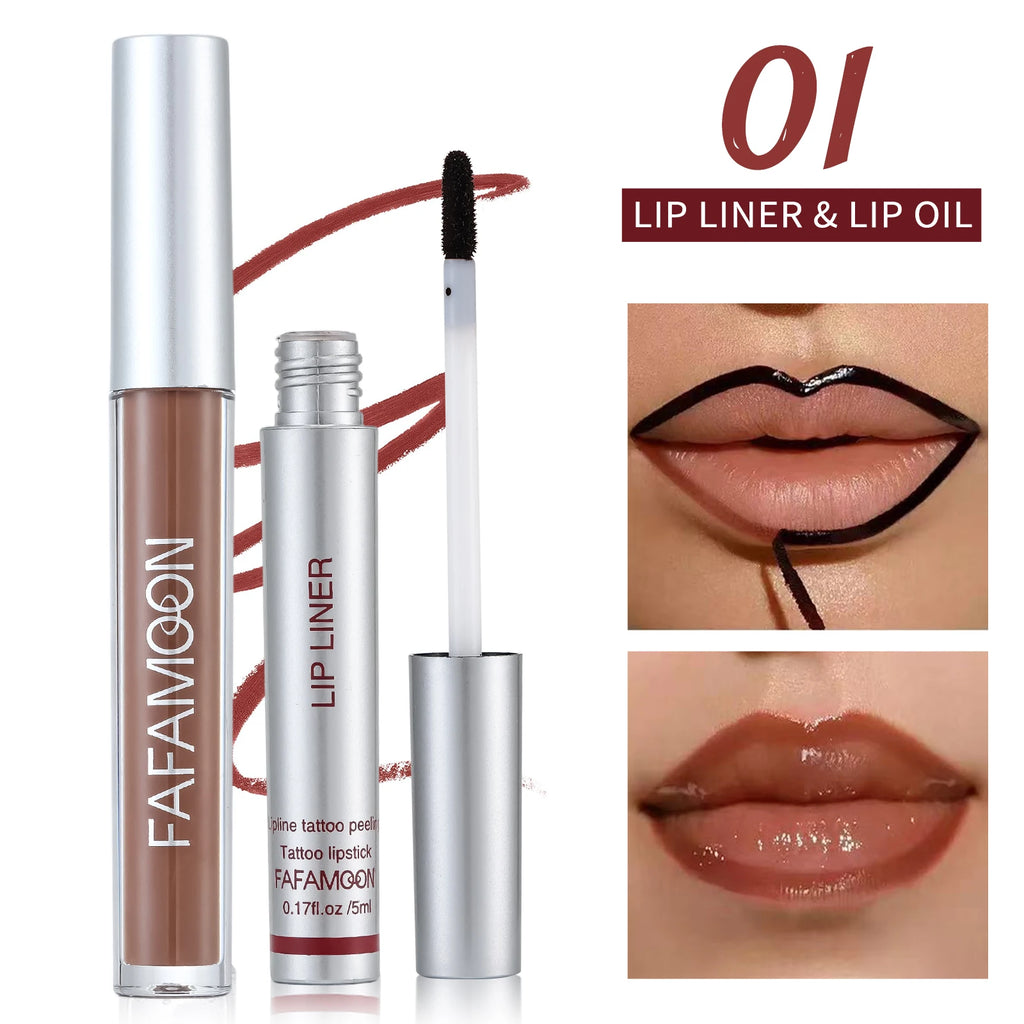 Peel-off Lip Liner Gloss Long-lasting Glossy Lightweight Moisturizing