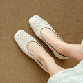 Woman Fashion Heeled Sandals Summer Dress Shallow Shoes Weave Retro Women Shoes 2025 New Designer Trend Walking Zapatos De Mujer Zpaxo 37 Beige
