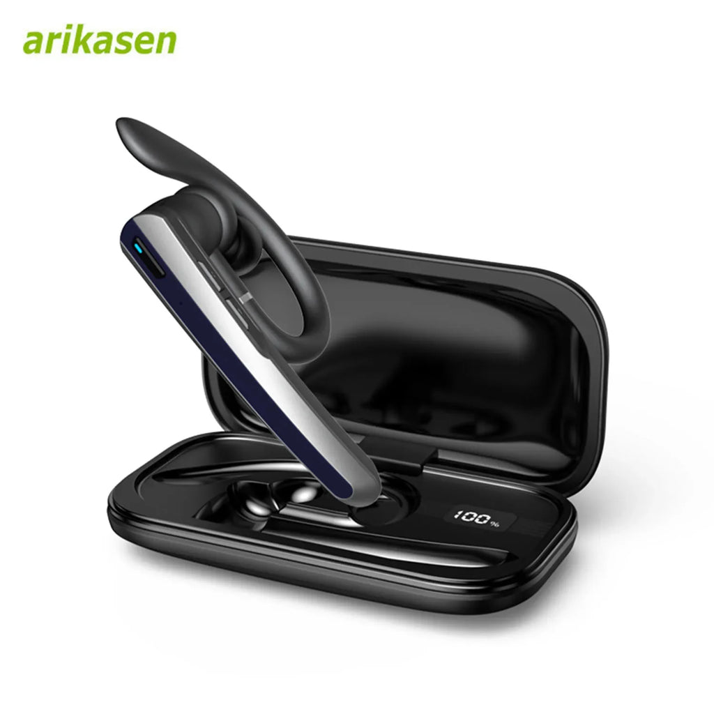 Bluetooth Headset Wireless Earpiece Dual-mic& Noise Canceling V5 4