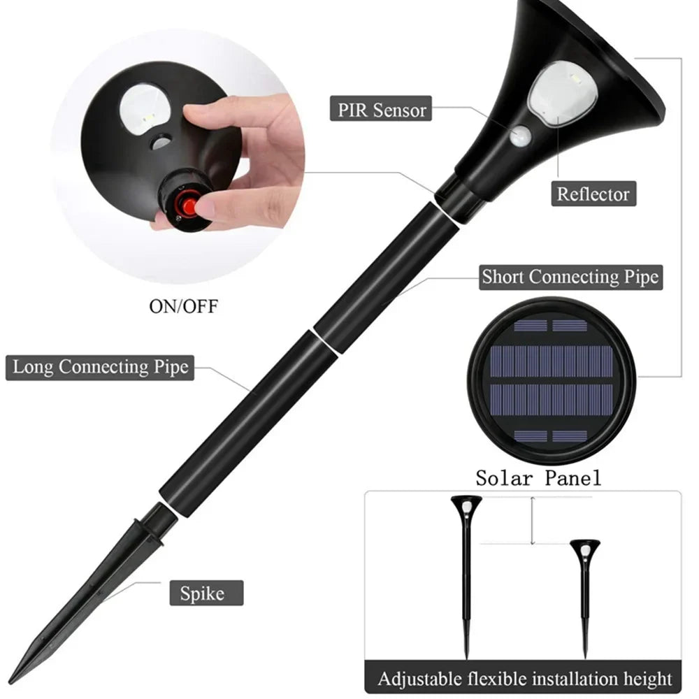Solar Pathway Lighs LED Powered Garden Light 120H Lighting Waterproof Zpaxo
