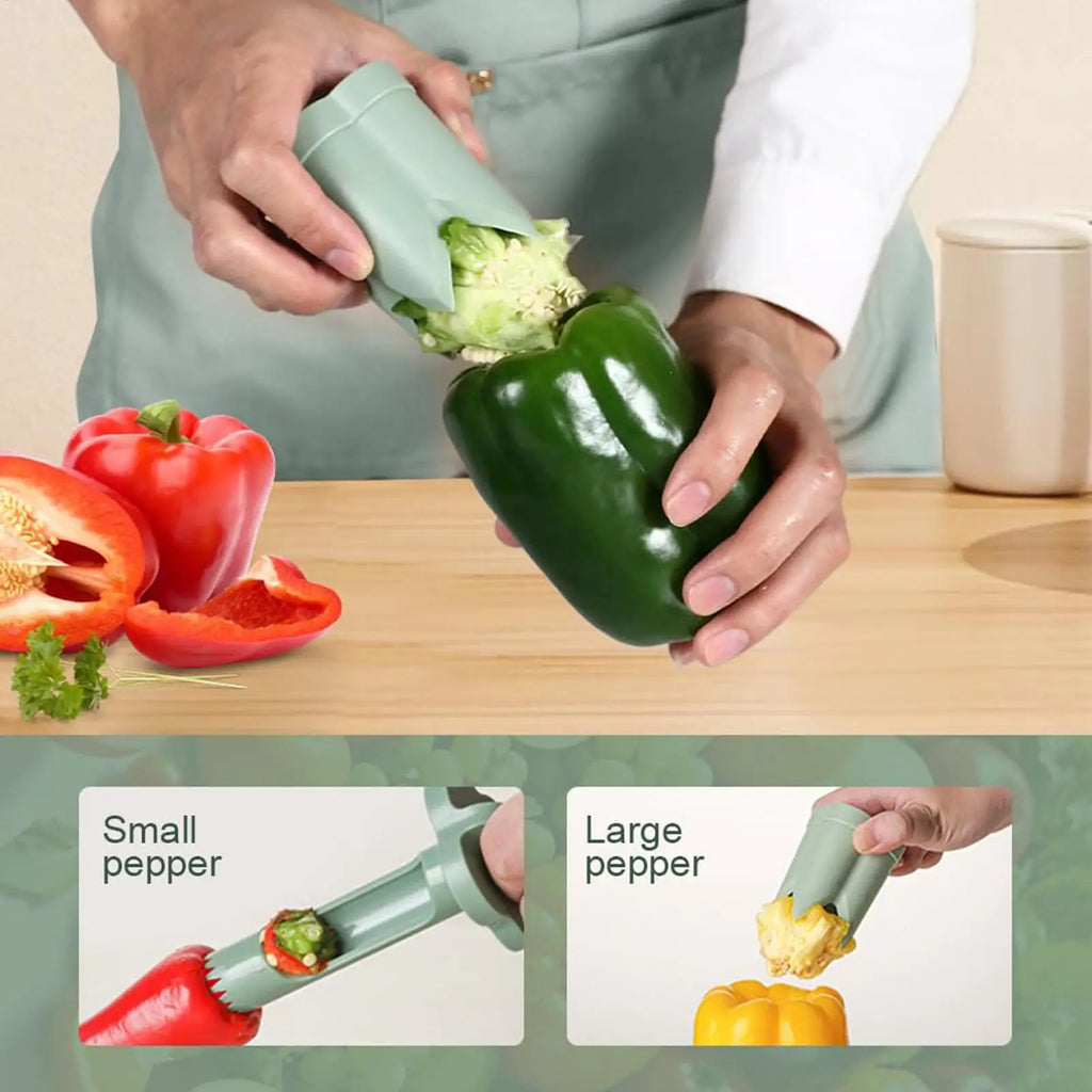 2-in-1 Pepper Corer Seed Remover Multifunctional Vegetable Coring