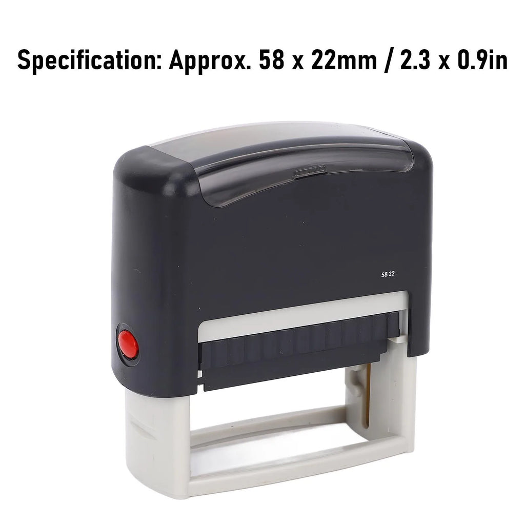 Self Inking Stamper Letter Number Symbol Refillable Automatic Press Stamper Ink Stamper for Office School Home 58x22MM Shell Zpaxo