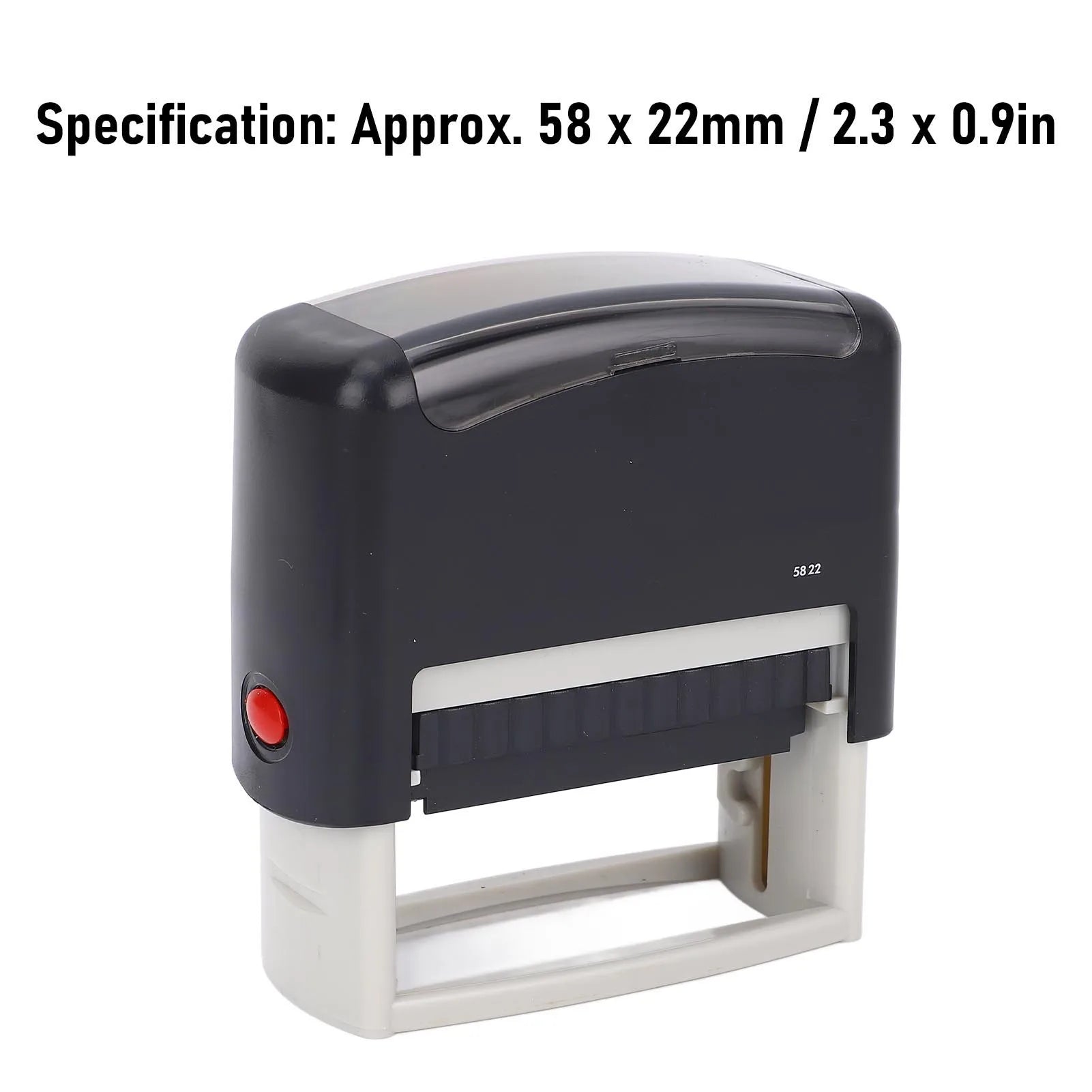 Self Inking Stamper Letter Number Symbol Refillable Automatic Press Stamper Ink Stamper for Office School Home 58x22MM Shell Zpaxo