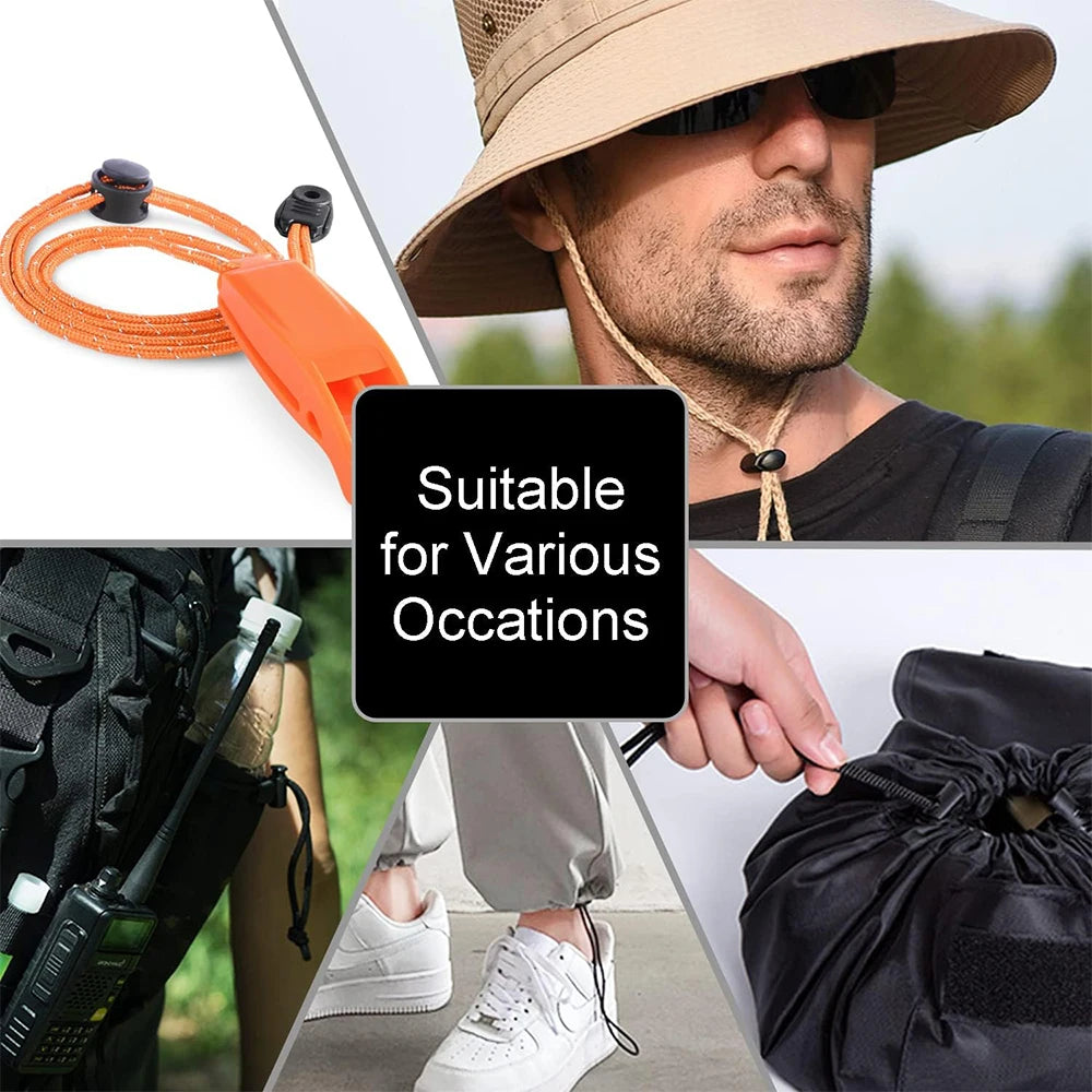 Single Double Hole Cord Lock Stopper Sportswear Shoes Backpack