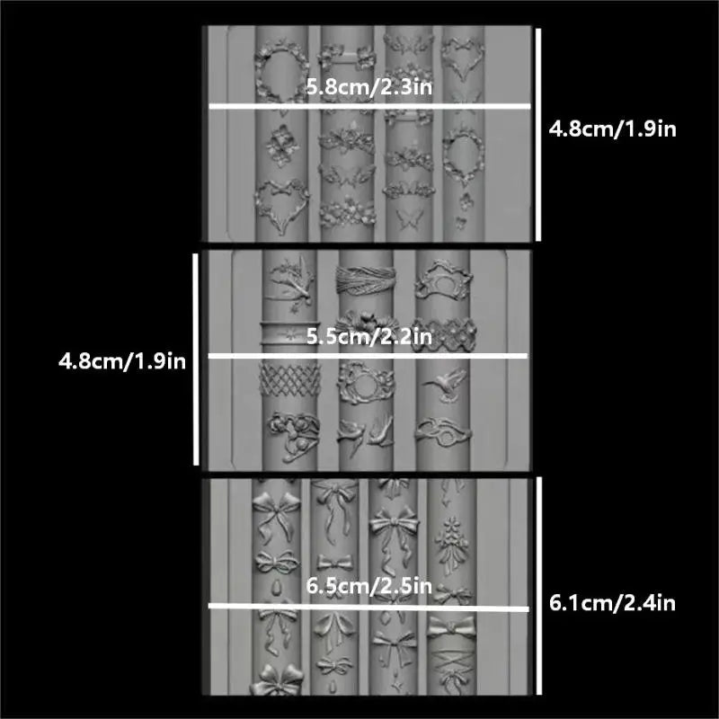 3D Bowknot Silicone Nail Mold Heat Resistant Mixed Shape DIY Manicure Zpaxo