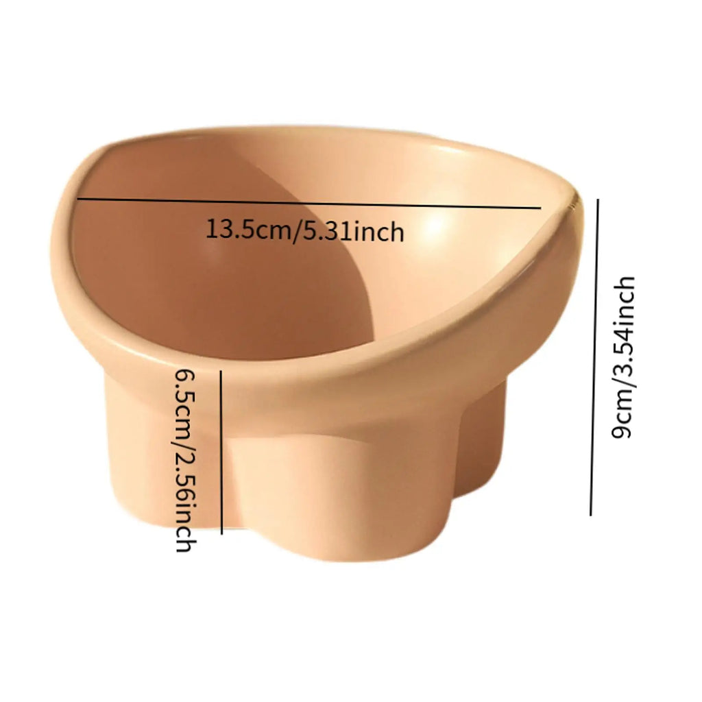Raised Cat Bowl Small Dog Waterer Protect Pet's Spine Stable Durable Tilted Pet Feeder Kitten Water Bowl for Small Medium Dogs Zpaxo Pink