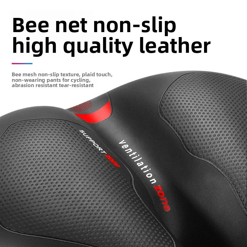 Bicycle Seat Cushion Thickened Soft Silicone Suspension Comfortable Breathable Mountain Bike Saddle Riding Equipment Accessories Zpaxo