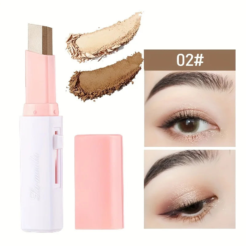 2 In 1 Pearly Highlighter Eyeshadow Stick Makeup Waterproof Long Lasting Glitter Eyeshadow Eyeliner Stick Eyes Makeup Cosmetics Zpaxo 02