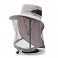 Mosquito Net Sun Hat – UV & Insect Protection Outdoor Cap Mosquito Net Hat Zpaxo Light Gray