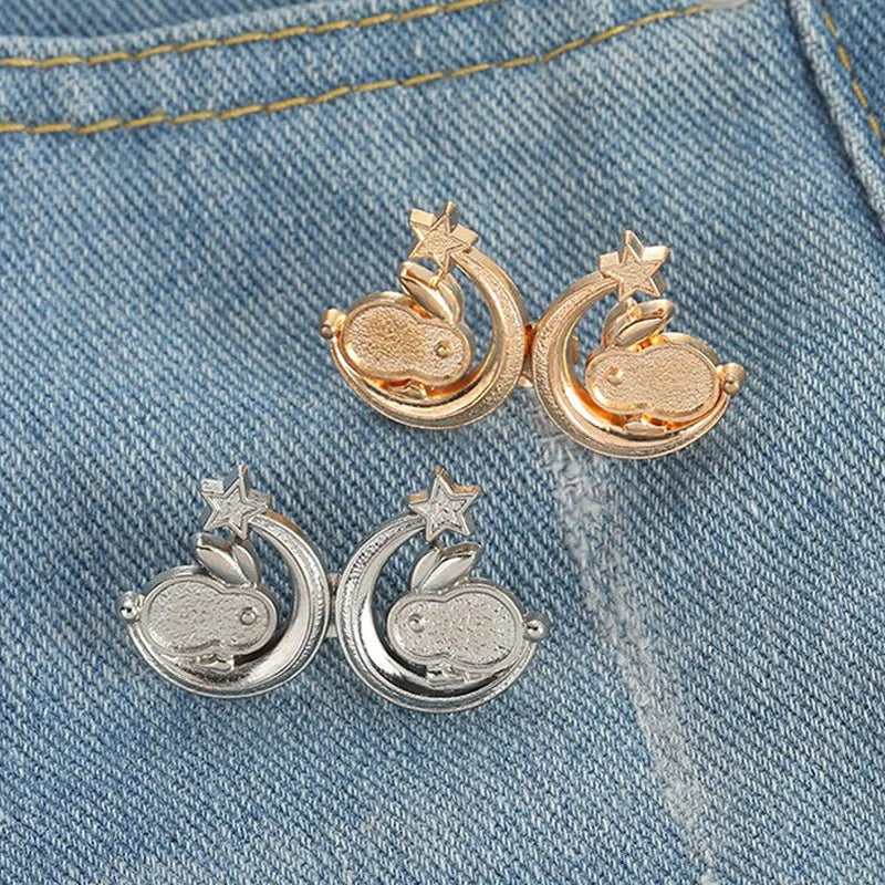 Jeans Button Adjustable Clips for Pant Skirts Waist Tightener Buckle Snap Button Adjuster Butterfly Pin Button Clothing Supplies Zpaxo
