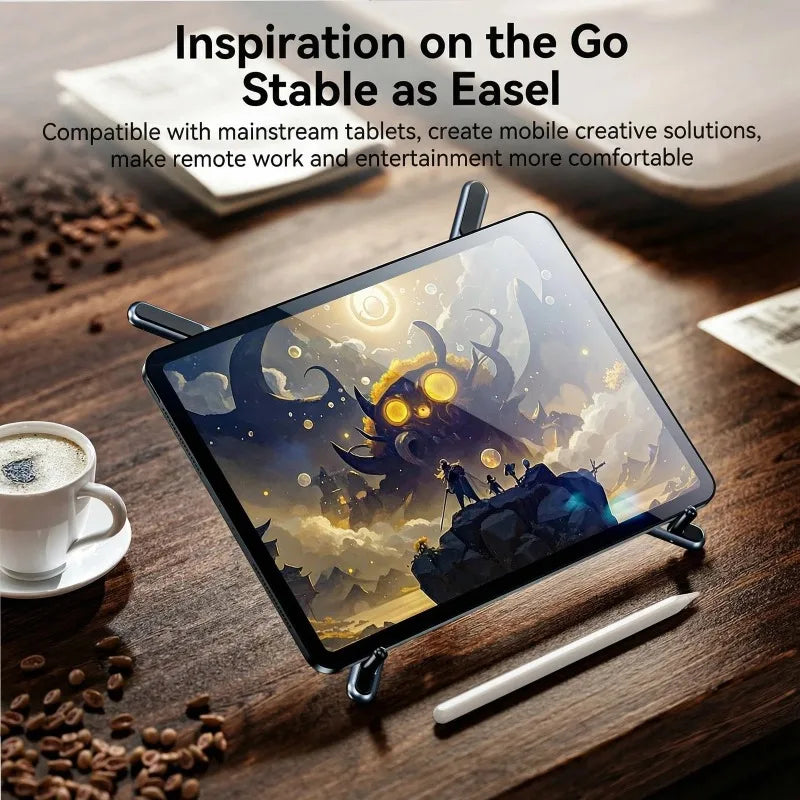 Stand for Cell Phone Laptop Stand Portable Foldable Laptop Holder Pocket Size 360 Degree Rotating Cell Phone Tablet Notebook Zpaxo