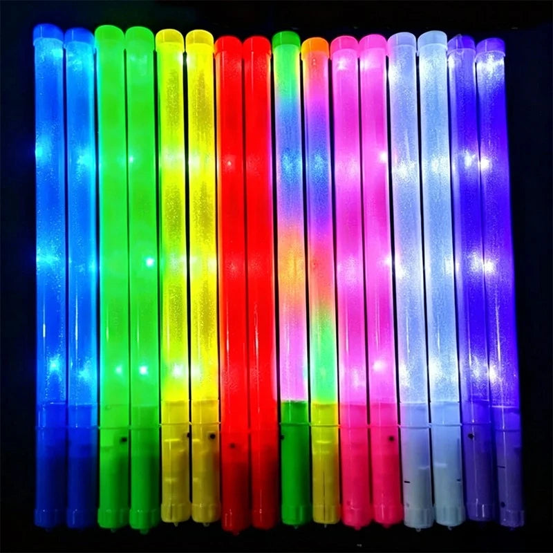 LED Glow Sticks Neon Fluorescent Dark Light 3 Modes Wedding Birthday