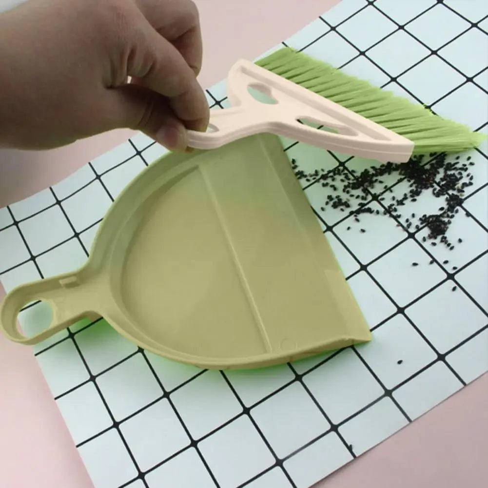 1 Set Small Broom Dustpan Ergonomically Designed Dustpan Brush With Soft Bristles Portable Crumb Sweeper Cleaning Tool For Home Zpaxo
