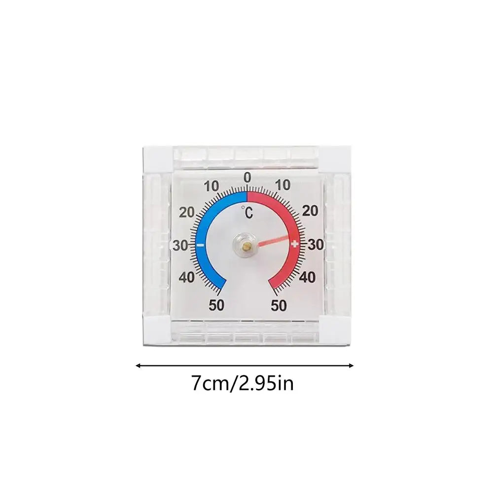 -50C~50C Dial Temperature Thermometer Window Indoor Outdoor Wall Garden Home Graduated Disc Measurement Multimeter Zpaxo 1PC