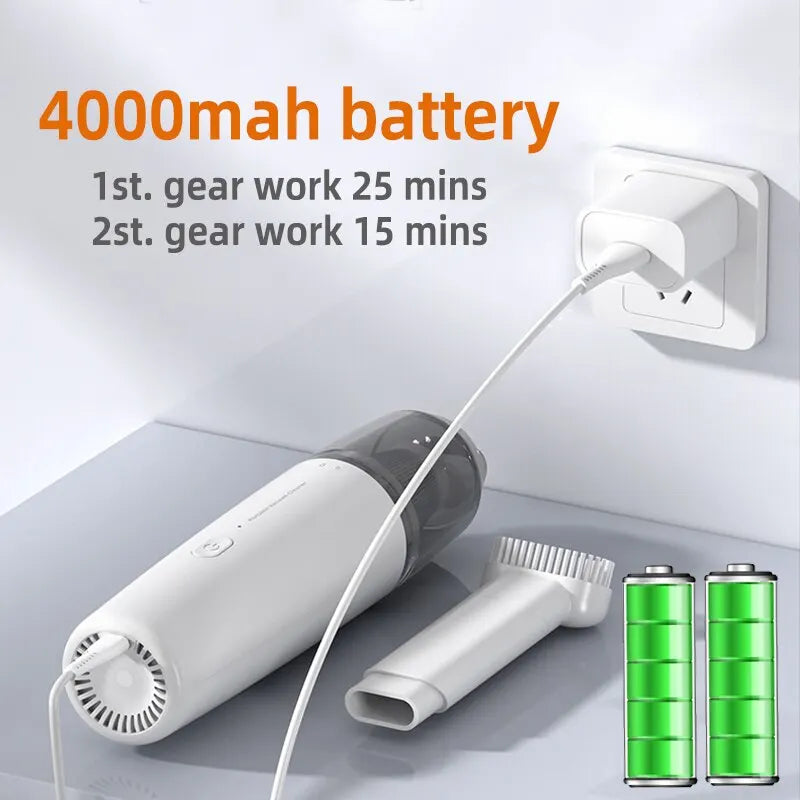 Vacuum Cleaner Mini Car Cleaning Powerful Suction Handheld Car Vacuum Cleaner Rechargeable for Car and Home Auto Vacuum Cleaner Zpaxo