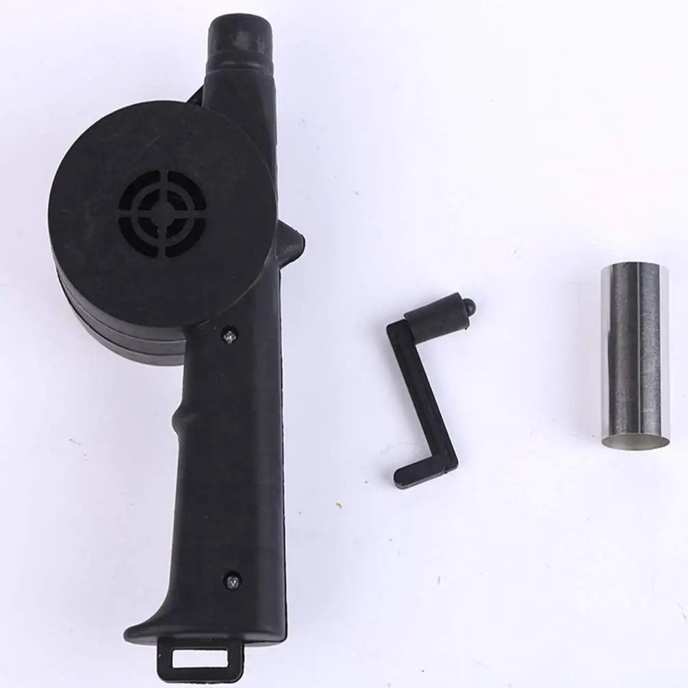 Outdoor Barbecue Fan Hand-cranked Air Blower Portable BBQ Grill Fire Bellows Tools Picnic Camping Accessories Barbeque Zpaxo