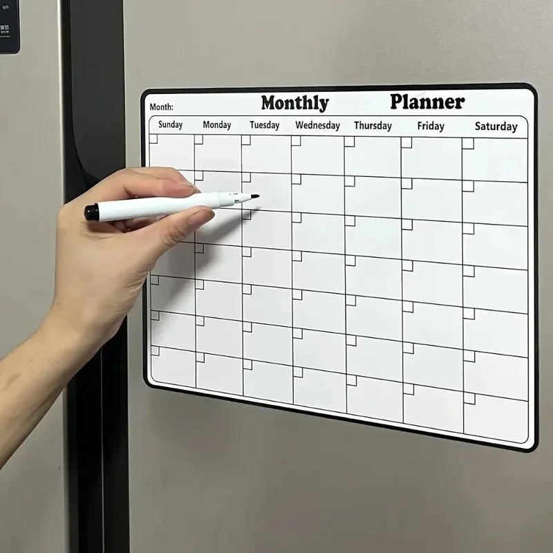 Magnetic Monthly Planner Whiteboard Sticker Refrigerator-friendly
