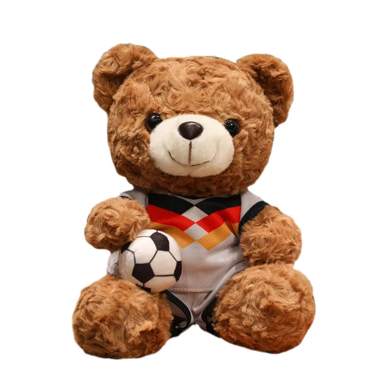Soccer Fan Essential Bear Plush Toy Football-themed Stuffed Animal