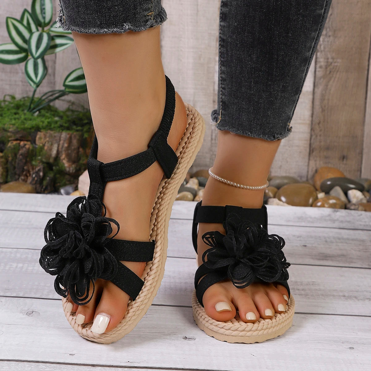 2026 Summer Leisure Sandals Women Soft Sole Light Weight Flat Shoes Zpaxo