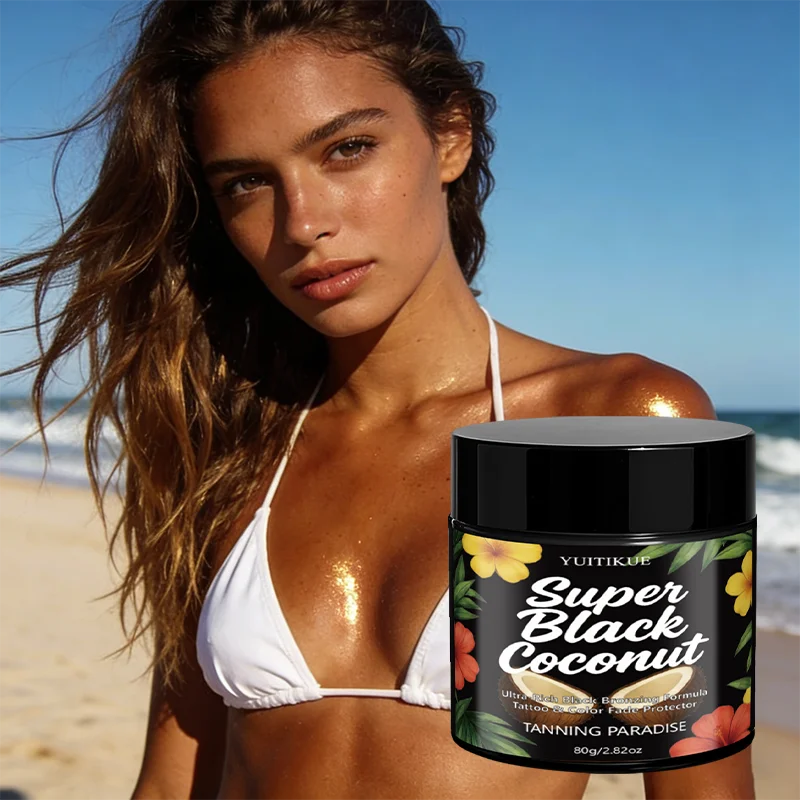YUITIKUE Super Black Coconut Tanning Cream | Bronzing 80g Self Tanner Cream Zpaxo Default Title