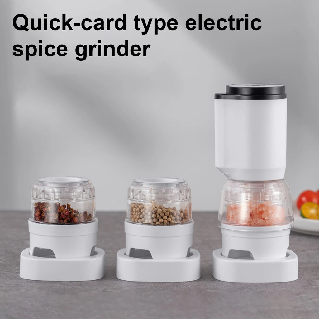Quick Spice Grinder Pepper Grinder Mill Rechargeable Electric Salt Pepper Grinder Adjustable Spice Mill Automatic Kitchen Gadget Zpaxo