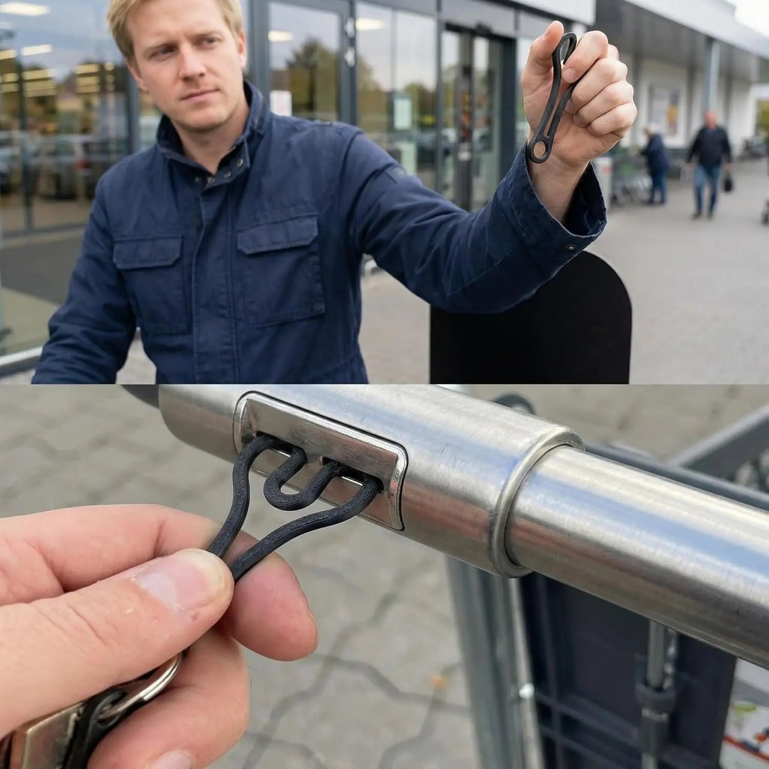 Supermarket Trolley Token Keychain | Reusable Cart Coin
