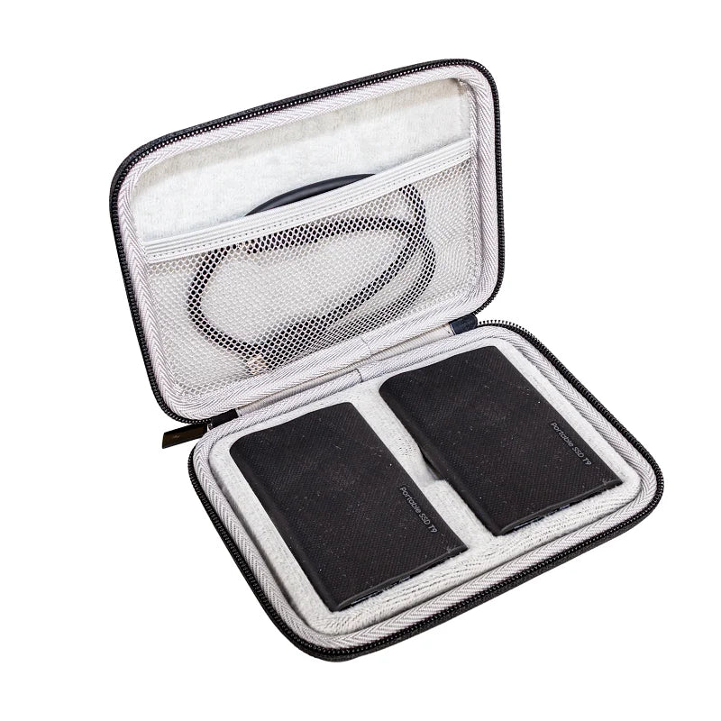 Double Slot Hard Travel Carry Case Storage Bag 2 Samsung T9 T7 Shield Zpaxo