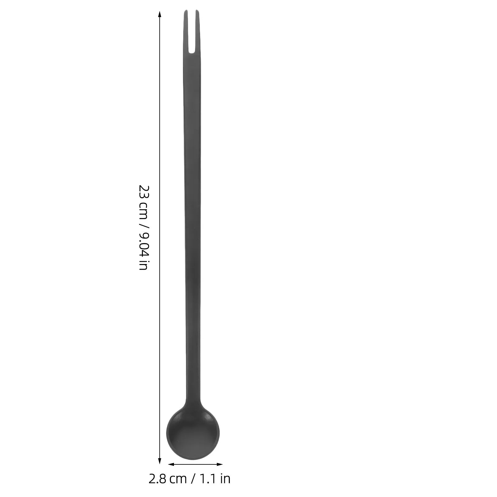 Fruit Fork Long Handle Dual Side Spoon Multifunctional Stirring