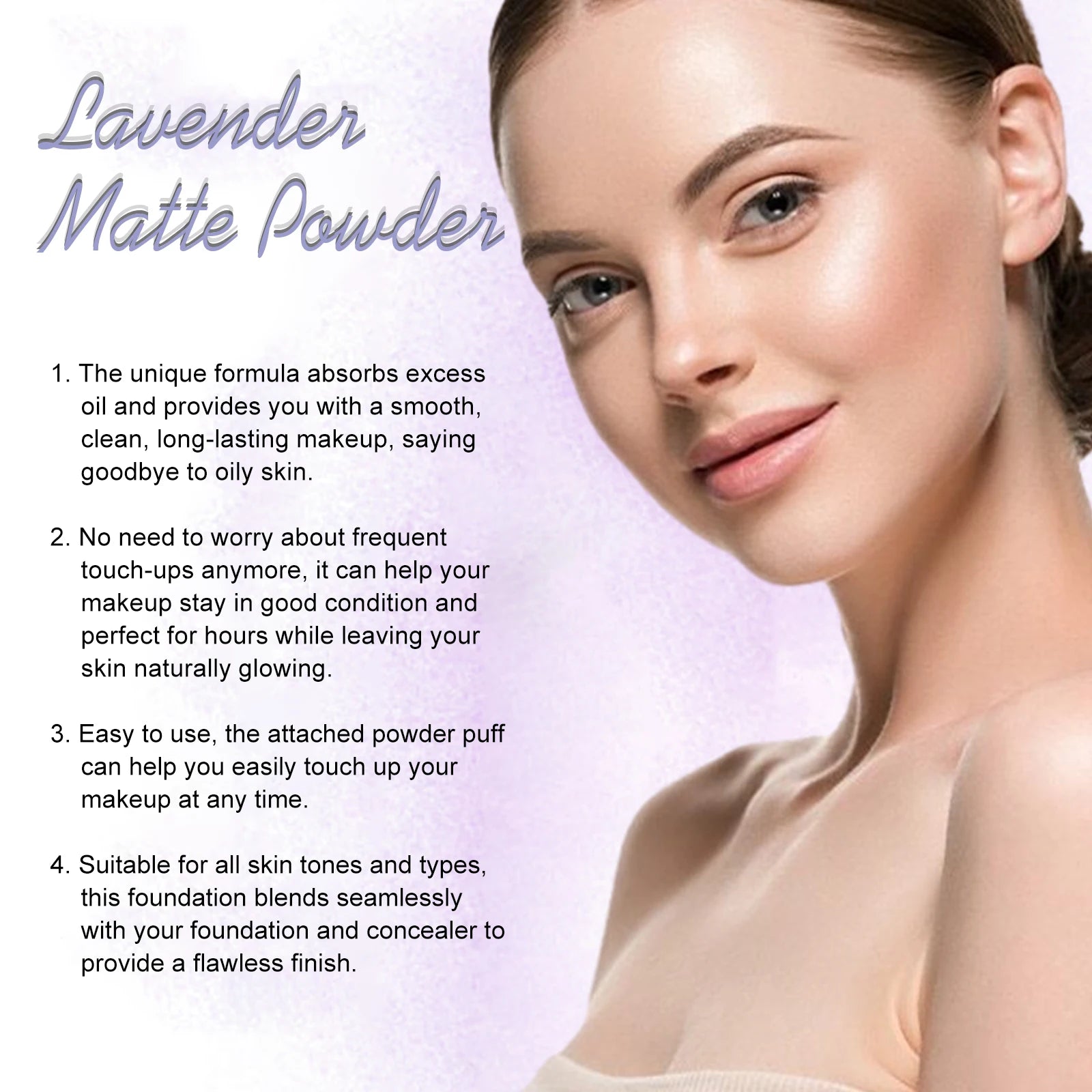 Eelhoe Lavender Matte Setting Powder – Oil Control, Waterproof Matte Setting Powder Zpaxo