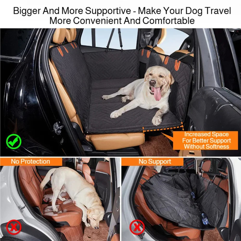 Removable Car Mat Hardboard Extension Dog Kennel Waterproof Scratch Proof Car Pet Hammock Rear Seat Travel Mat Dog Seat Cover Zpaxo