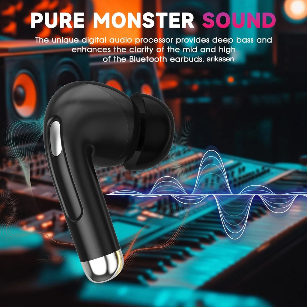 Wireless Earbuds ENC Noise Cancelling Ear Buds Smart Touchscreen Case