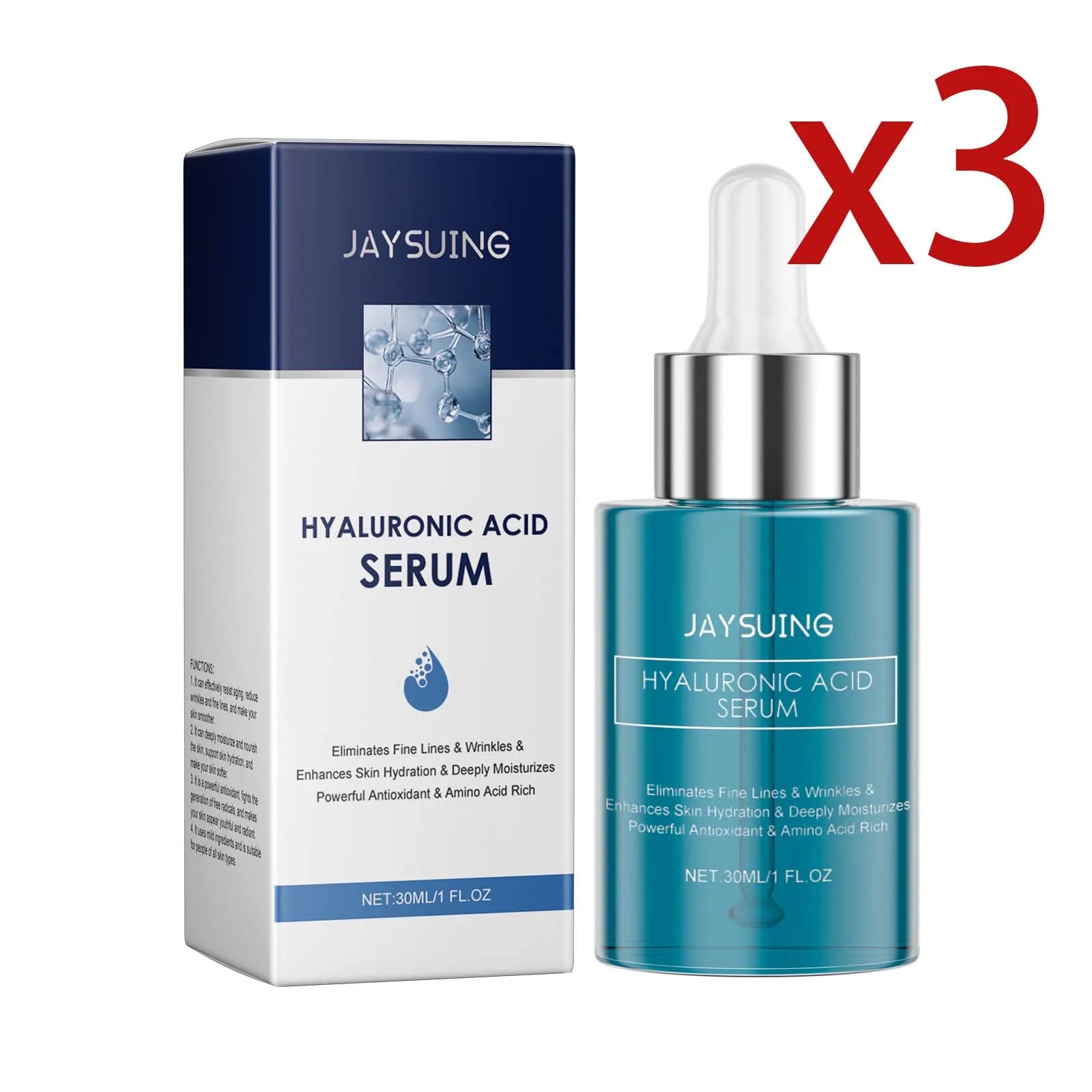 Jaysuing Hyaluronic Acid Antioxidant Facial Serum 30ml Facial Serum Zpaxo 3x30ml 30ml